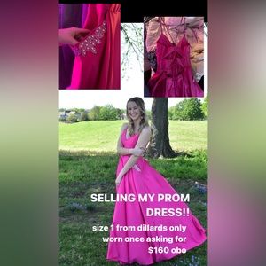 pink prom dress with POCKETS!!!!